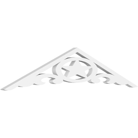 Ekena Millwork Pitch Austin Architectural Grade PVC Gable Pediment, 36"W x 7 1/2"H x 1"P (5/12) GPP036X008X100AUS